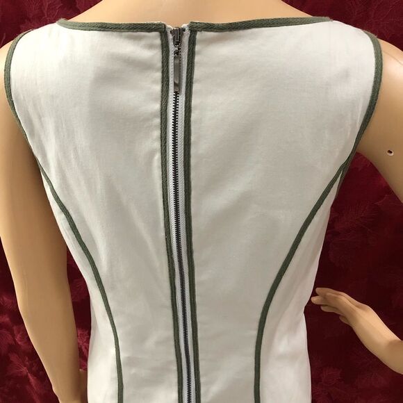 Sinclaire 10 Dress Ivory Sleeveless Knee Length Cocktail  Sz 6 - Picture 11 of 12